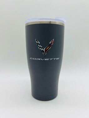 ORCA Stainless Steel Travel Tumbler - Gray With Corvette Motif